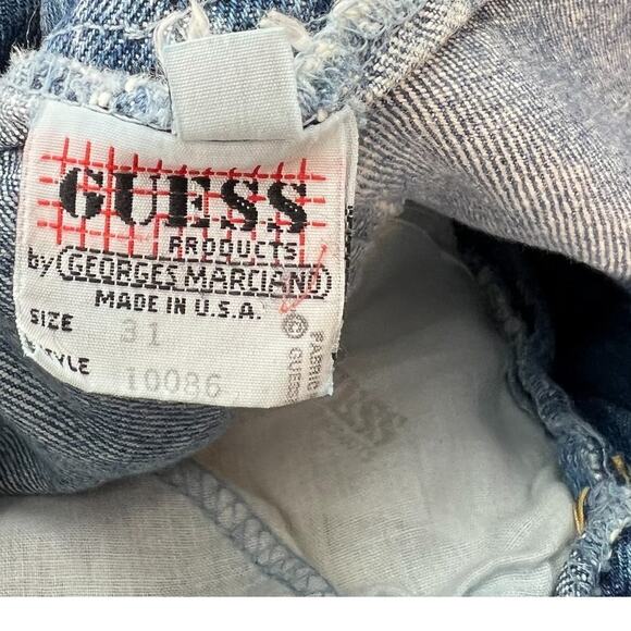 Vintage Guess Jeans Georges Marciano 80s 90s Retro Cotton Denim‎ Size 31 - Picture 12 of 14